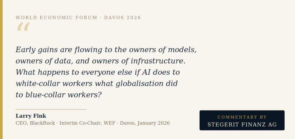 Commentary on Larry Fink's thoughts about AI by Stegerit Finanz AG